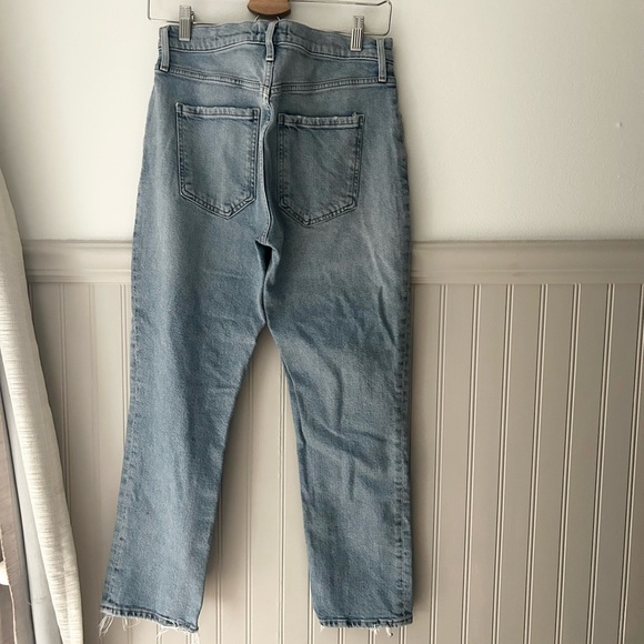 Agolde Riley Crop Size 28 Light Blue Button Fly High Rise Women's Jeans - Picture 7 of 7